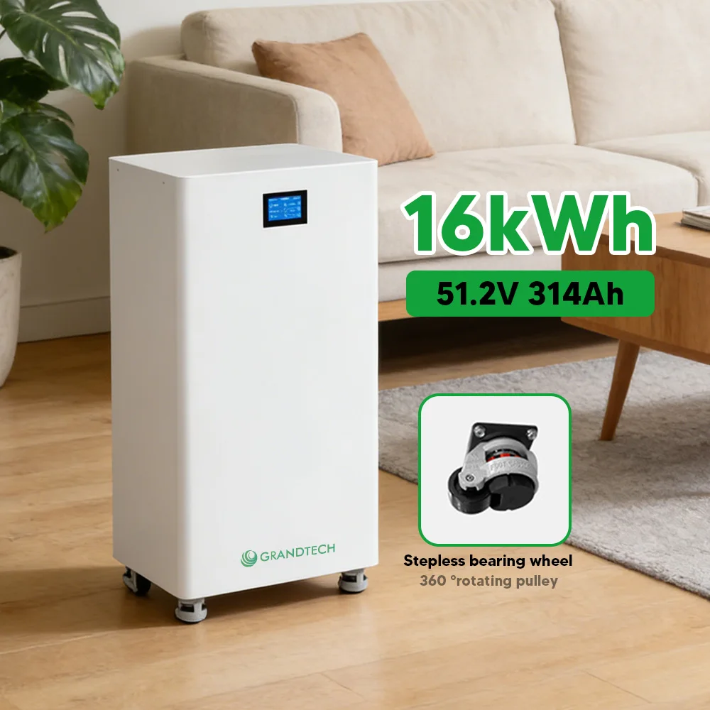 батарея для житлового накопичення енергії ємністю 16 кВт·год, потужністю 16 кВт, напругою 51,2 В, ємністю 314 А·год, з високоякісними елементами класу А; акумуляторна батарея LiFePO4 для побутового накопичення енергії, 15 кВт, 30 кВт