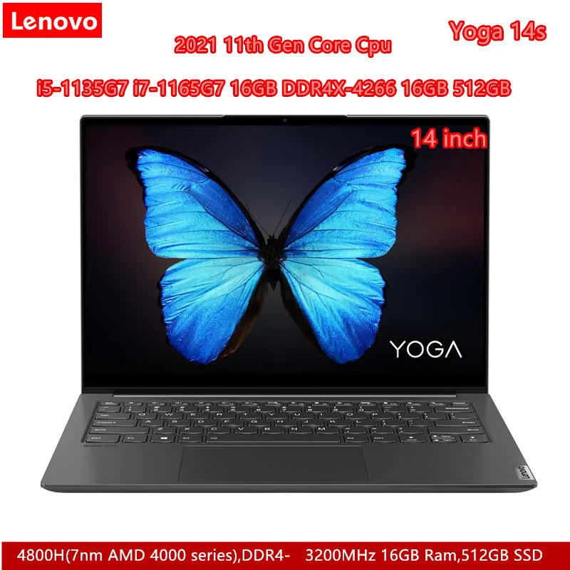 2021 Lenovo Yoga 14s(7 SERIES) Laptop i5-1135G7 i7-1165G7 16GB DDR4X-4266  7nm ADM R7 4800H HD Screen| Alibaba.com