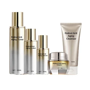 Retinol Anti-Wrinkle Lightening Skin Care Set Private Toner Serum Cream for Women Repairing Skin Lightening Beauty Products