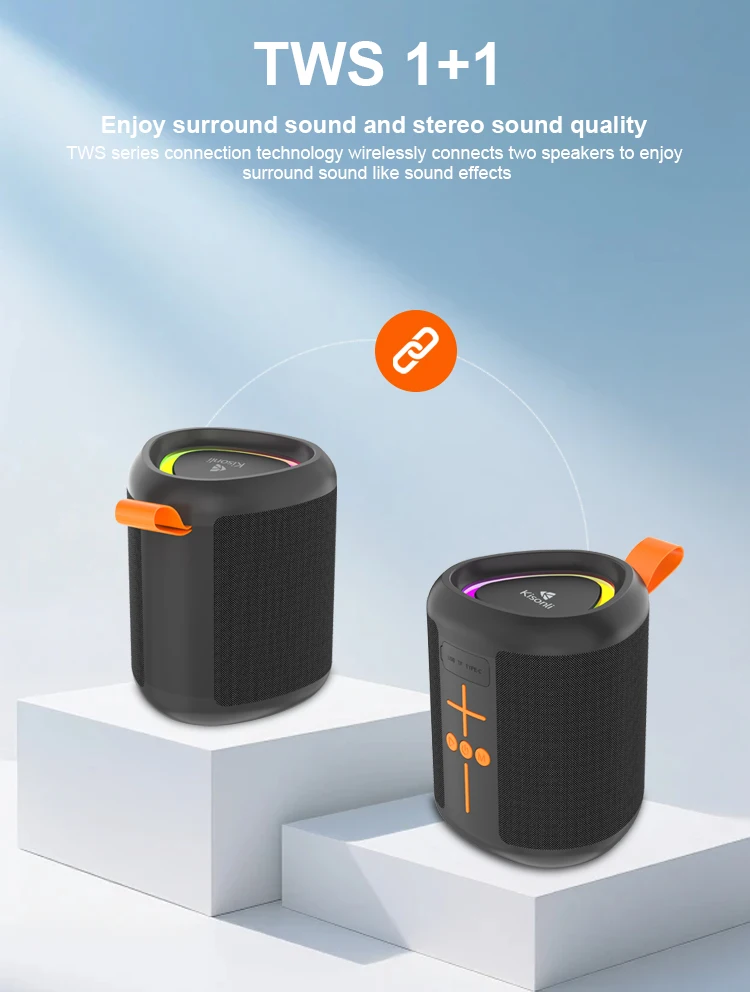Kisonli Q35 Custom logo Blue Tooth Music Studio Portable Speaker with Light