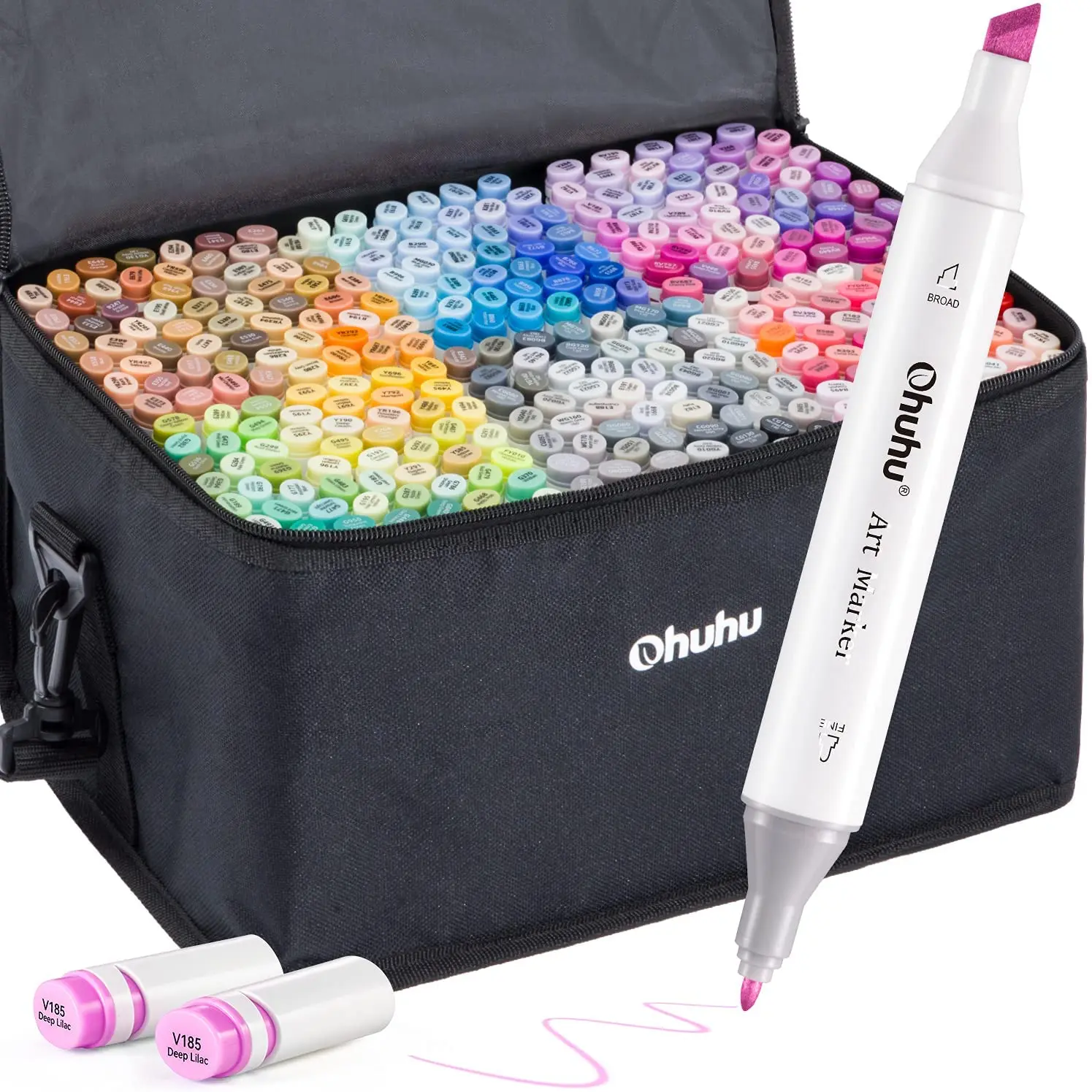 Ohuhu Alcohol Art Markers Dual Tips -Honolulu Series-216 Colors,Chisel or  Fine