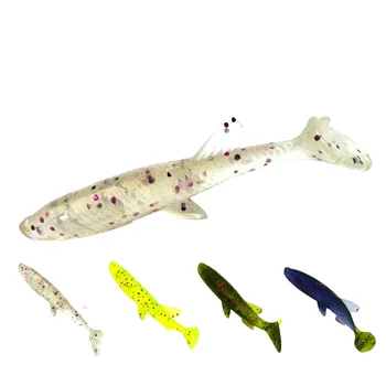 Wholesale SO013 7cm 5.5g 4pcs/bag Artificial Soft ABS Topwater Baits with T-Tail for Float & Sea Fishing – Soft Lure – view 2