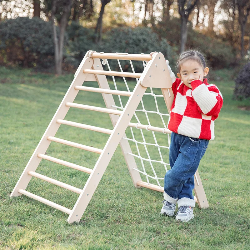 GOPLUS 3 en 1 Triángulo de Escalada para Niños de 3 Año+, Montessori Escalador con Tobogán Rampa GOPLUS 3 en 1 Triángulo de Escalada para Niños de 3 Año+, Montessori Escalador con Tobogán Rampa