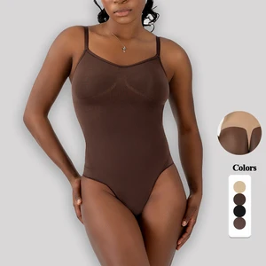 SEAMLESS One Piece Bodysuit for Women Adjustable Shapewear Bodyshaper Sexy Thong Solid Stretch Full Bust Breathable Shapewear