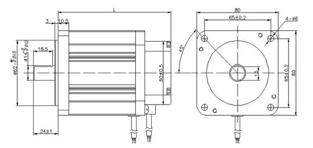 High Efficiency Cnc 3000rpm 0.5kw Brushless Dc Motor 500w 310v Bldc ...