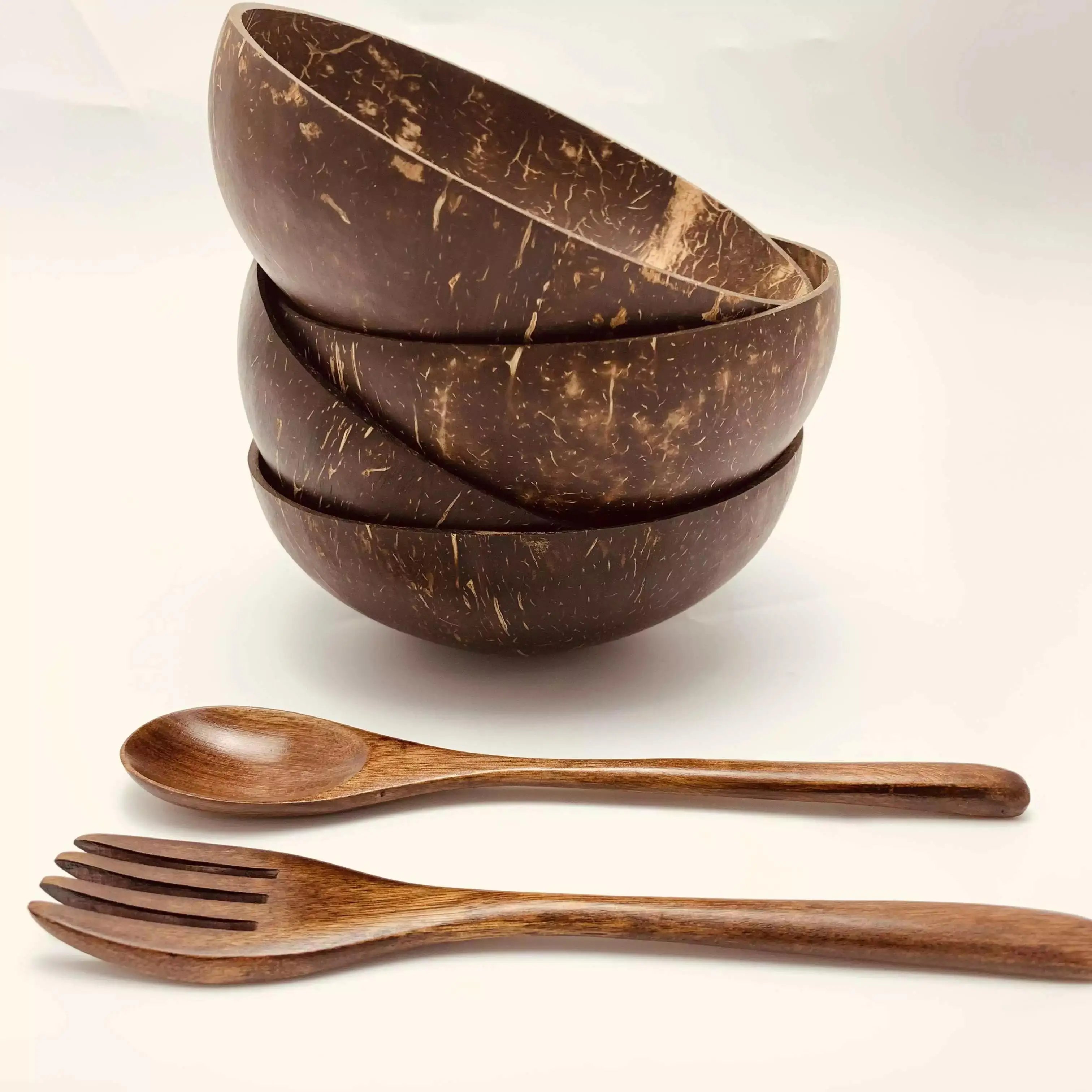 handmade cup Natural Coconut Shell Combo 5 Bowl Get 1 teaspoon of coconut. 