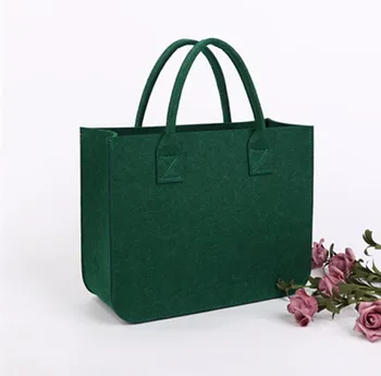 2021Eco-Friendly ladies felt shopping bag women handbag tote bag leisure felt fabric bag promotional custom logo