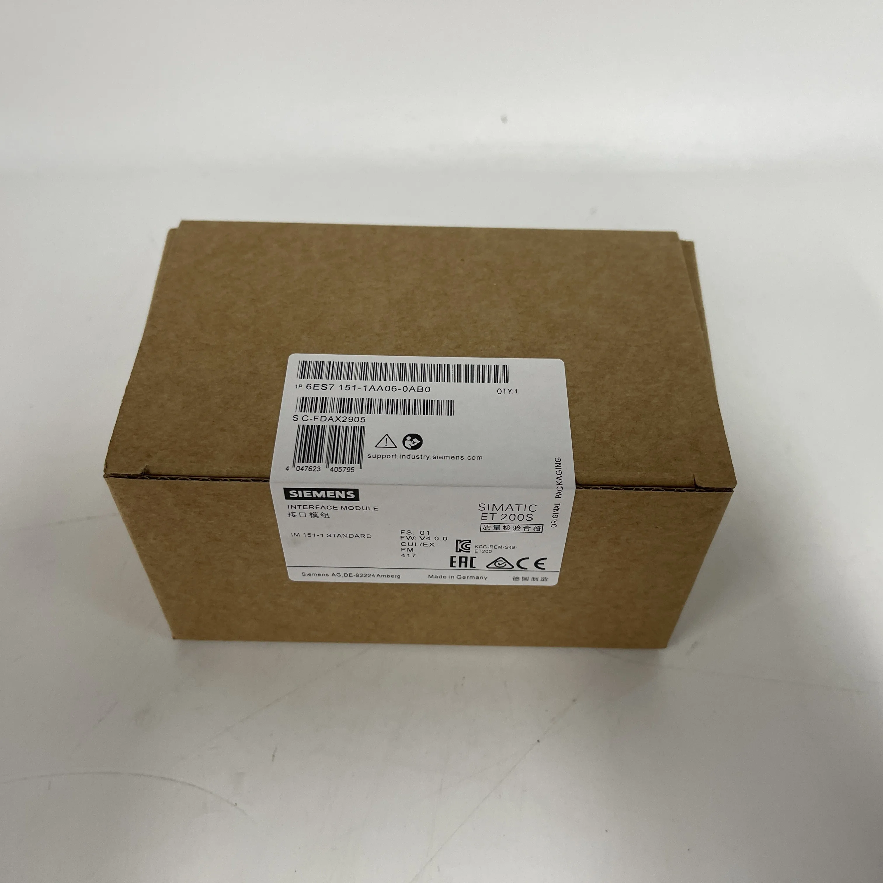 SIEMENS SIMATIC ET 200S Interface Module 6ES7151-1AA06-0AB0 SIEMENS SIMATIC ET 200S Interface Module 6ES7151-1AA06-0AB0