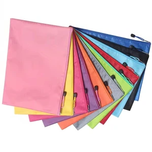 Waterproof PVC Portable Conference Bag with A4 Pattern Printable Logo Inner Zipper File Bag and Double Mesh Pouches for Docs