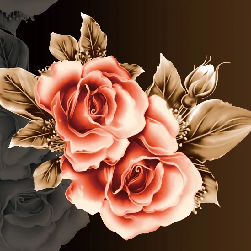 Islander Designs Roses Hd Factory Wholesale Custom 100% Polyester Pacific Islander Style Big Rose ...
