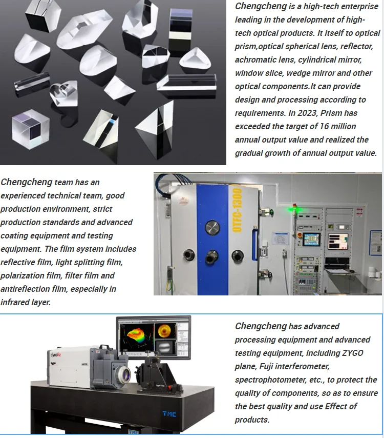 Optical Glass Customized Triangular Prism Microscope And Coated ...