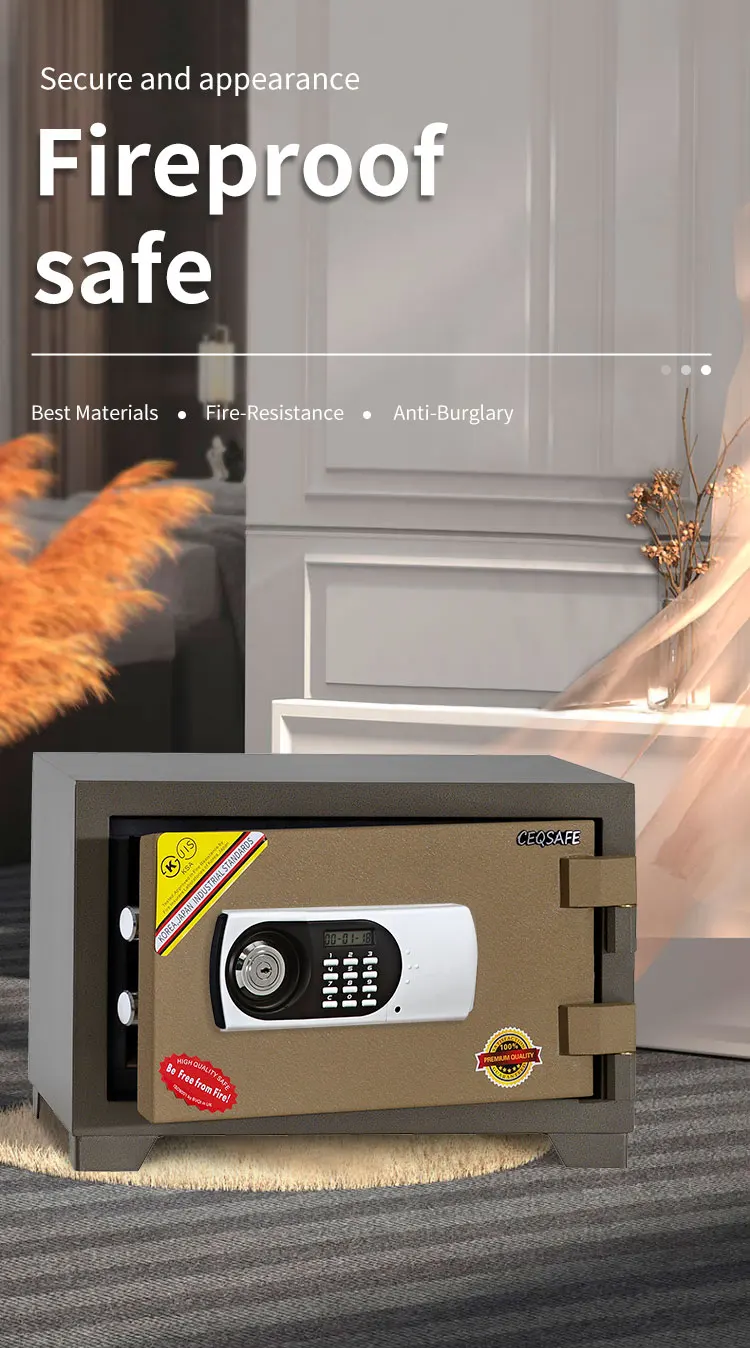 CEQSAFE Mini Money Portable Smart Fireproof Electronic Fingerprint Safe Box Digital Safe details