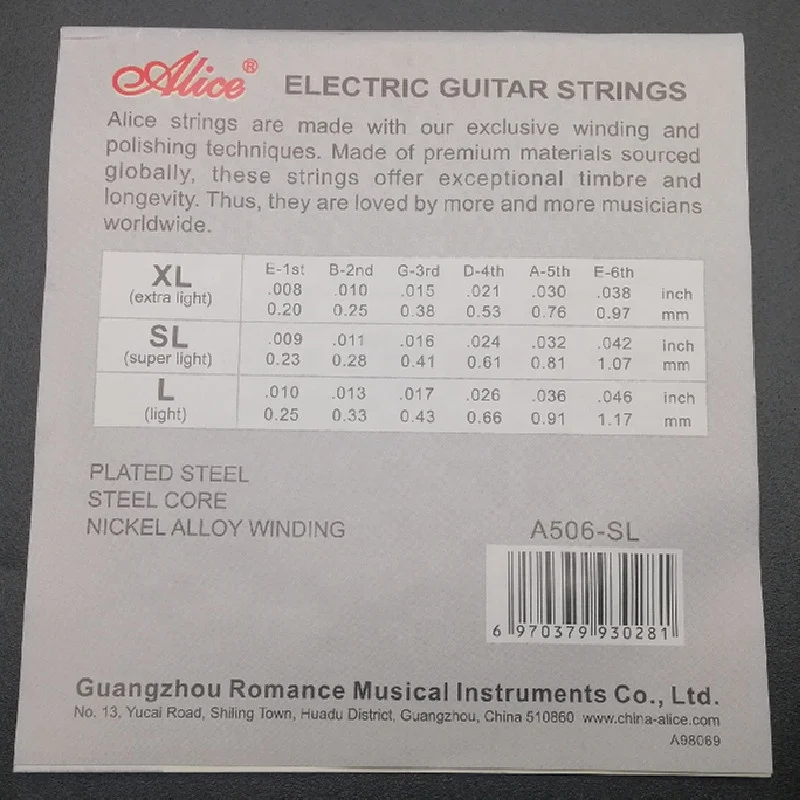 Alice A506SL Stainless Steel Nickel Alloy Guitar Strings