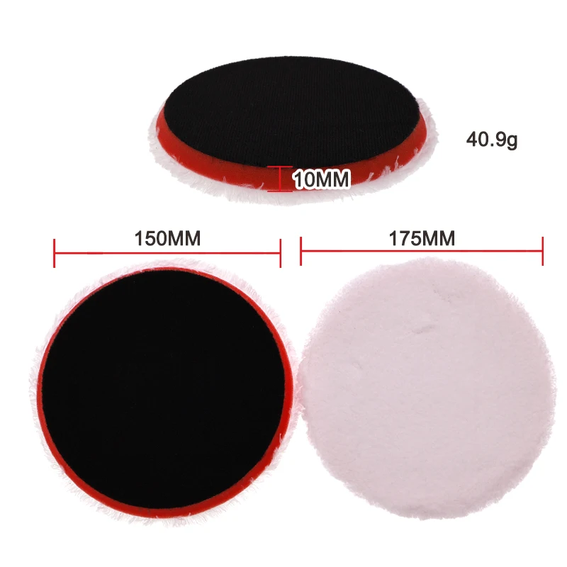 6Inch Hook & Loop Chamfered Microfiber Sanding Pads Buffing Disc Soft Foam Compound Polishing Pad for Metal Car Finishing Waxing