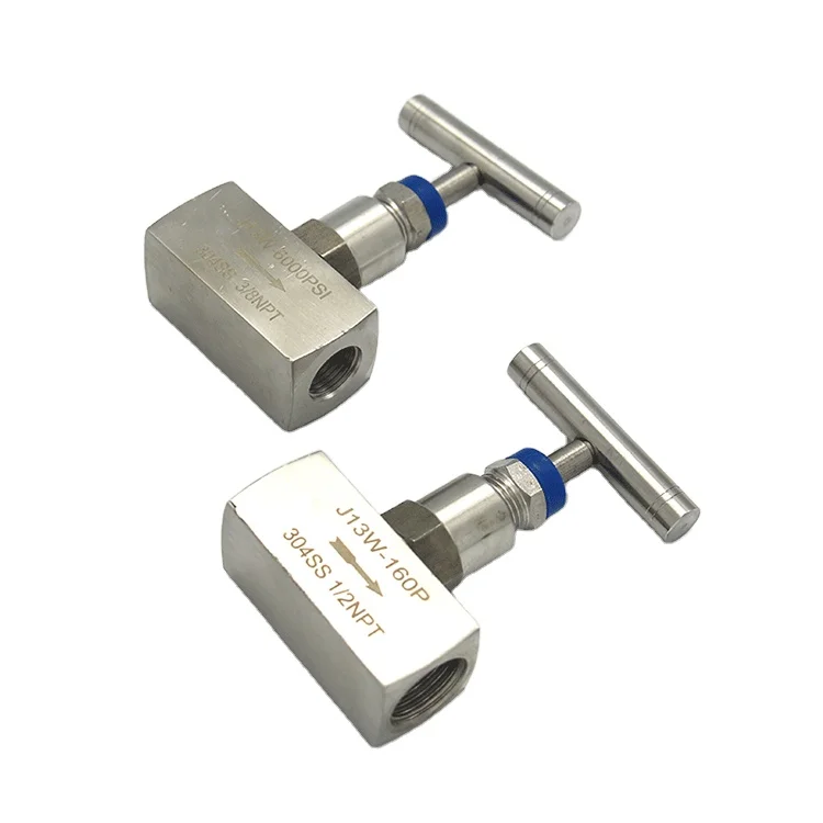 BSPP BSPT NPT Thread Stainless Steel High Pressure Needle Valve 1/2