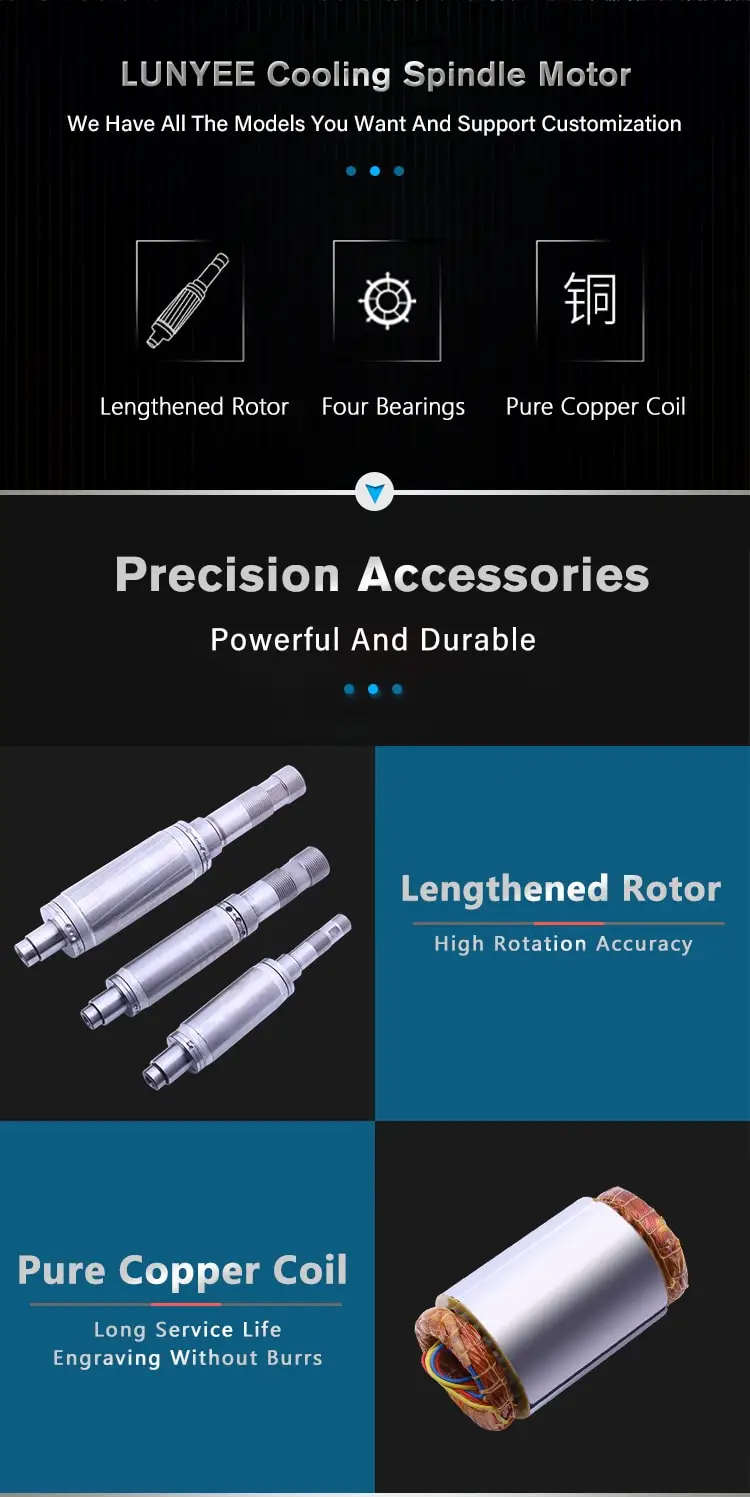 GDZ80*73-2.2 2.2kw Air Cooled Spindle Motor for CNC Tools