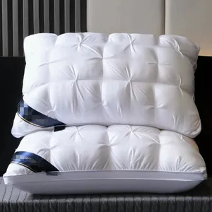 Luxury Microfiber Pillow 48*74cm Twisted Flower Design High Quality Modern Style Neck Support Five Star Hotel Pillow