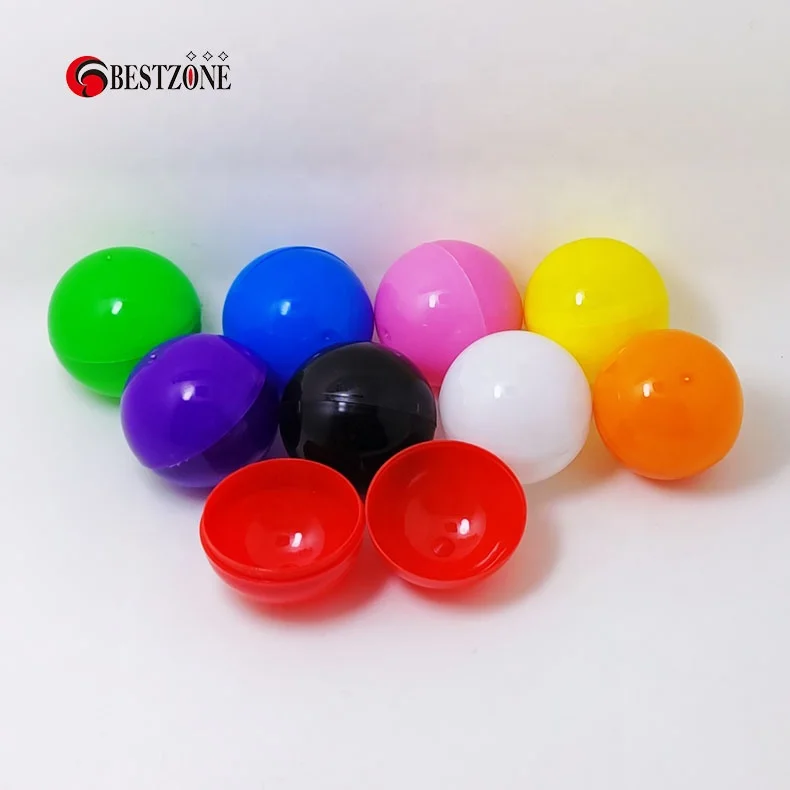 38mm Plastic Empty Capsule Or Balls,Multi Solid Colors,Separating Two ...