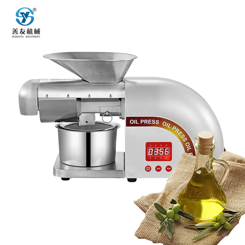 220V/110V Heat Cold Home Oil Press Machine For Pressing Olive Oil Coconut  oil Soy Bean Press Machine High Oil Extraction Maker