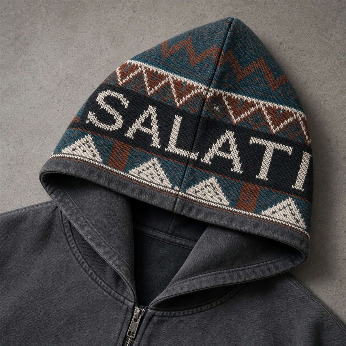 Custom Men's Hoodie & Sweatshirt Men Zip up Heavyweight Cotton Polyester Acid Wash Puff Printing Trendy Unlined Designer Hoodie gallery 3