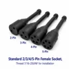 Conector hembra estándar de 2/3/4/5 pines (7/16-20UNF)