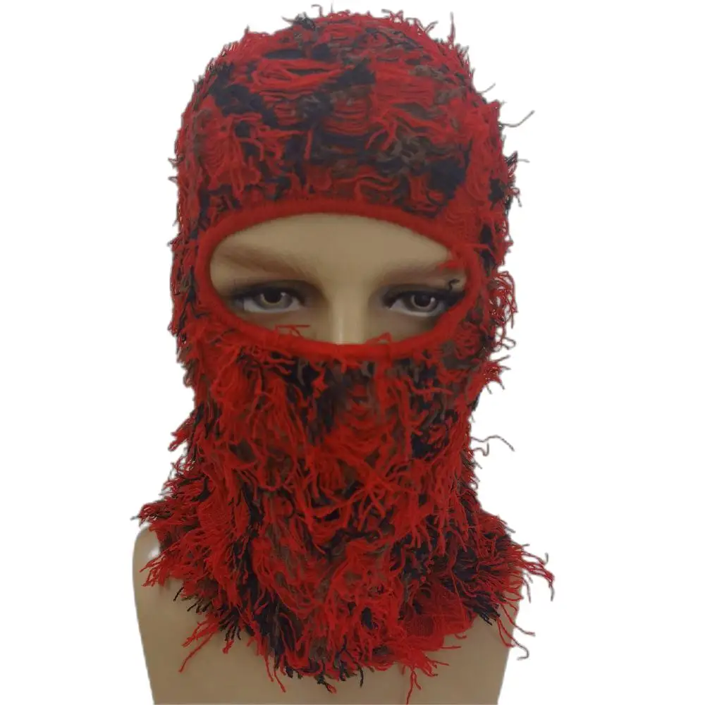 GHOSTWEAR Distressed Balaclava Knitted Full Face Ski Mask Wind