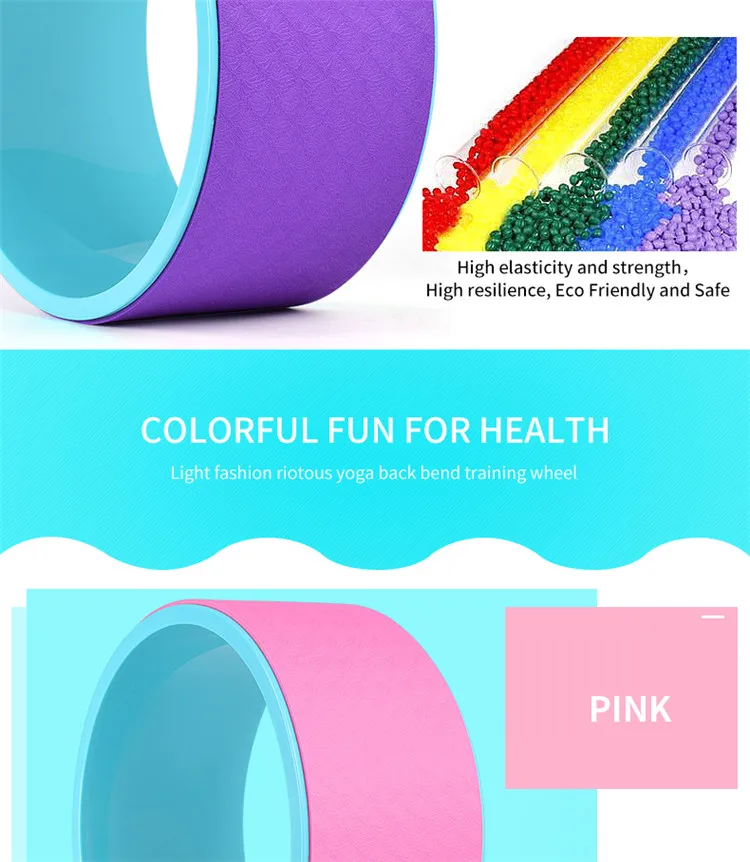 Hot Sale Yoga Accessories ABS wheel Fitness Gym Exercise Eco friendly TPE Yoga Wheel