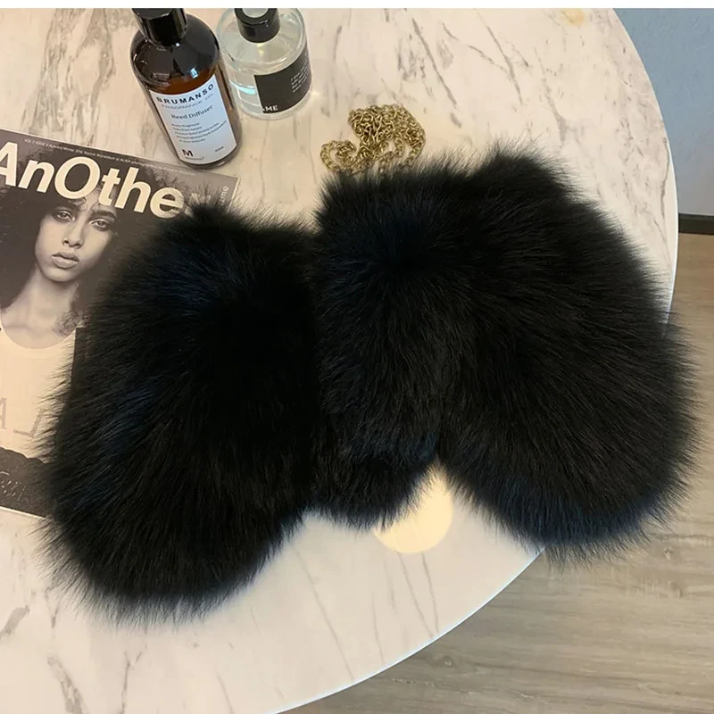 Женские перчатки из натурального Лисьего меха