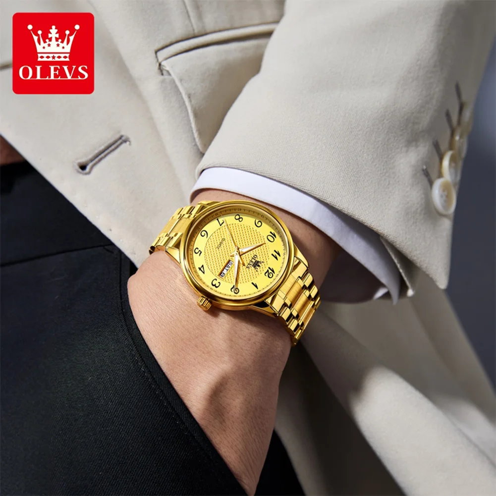 OLEVS 5667 Luxury Men's Stainless Steel Watch