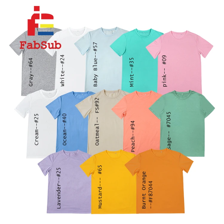 Sublimation Blanks Custom Unisex Promotion Tshirt Comfort Colors T