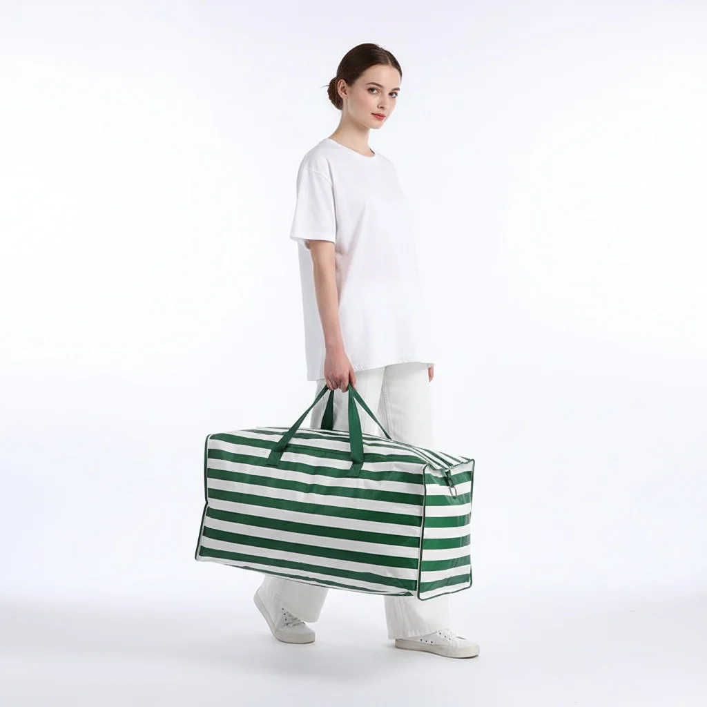 Factory-Made Eco-Friendly Extra-Large Polypropylene Woven Moving Bags Custom-Printed Reusable Moving Bags