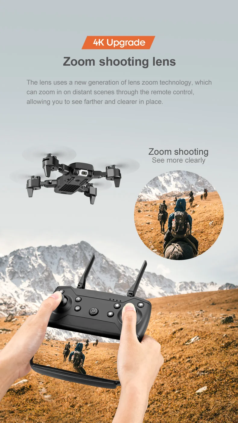 
 21 горячая Распродажа 2,4G WIFI FPV супер сопротивление падению S60 Дрон 4K с HD камерой и всесторонним светодиодным освещением для аэрофотосъемки  