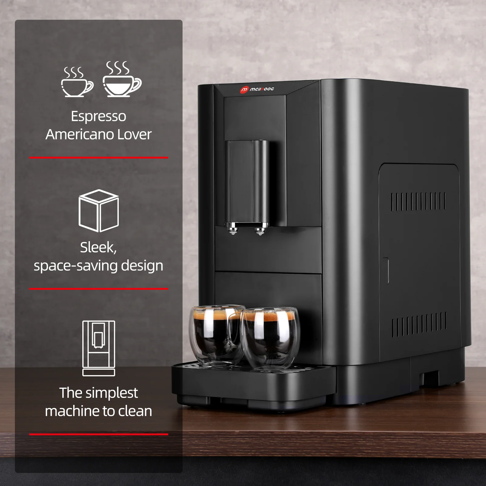 Ws-720 Espresso Machine Coffee Bean to Cup Coffee Maker With Grinder Machine|  Alibaba.com
