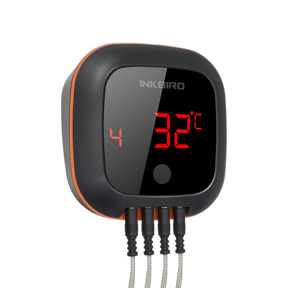 Thermomètre de barbecue Inkbird, thermomètres à viande Bluetooth IBT-4XS,  thermomètre de barbecue Bluetooth sans fil de 150 pieds, thermomètre à viande  sans fil avec thermomètre à 4 sondes 
