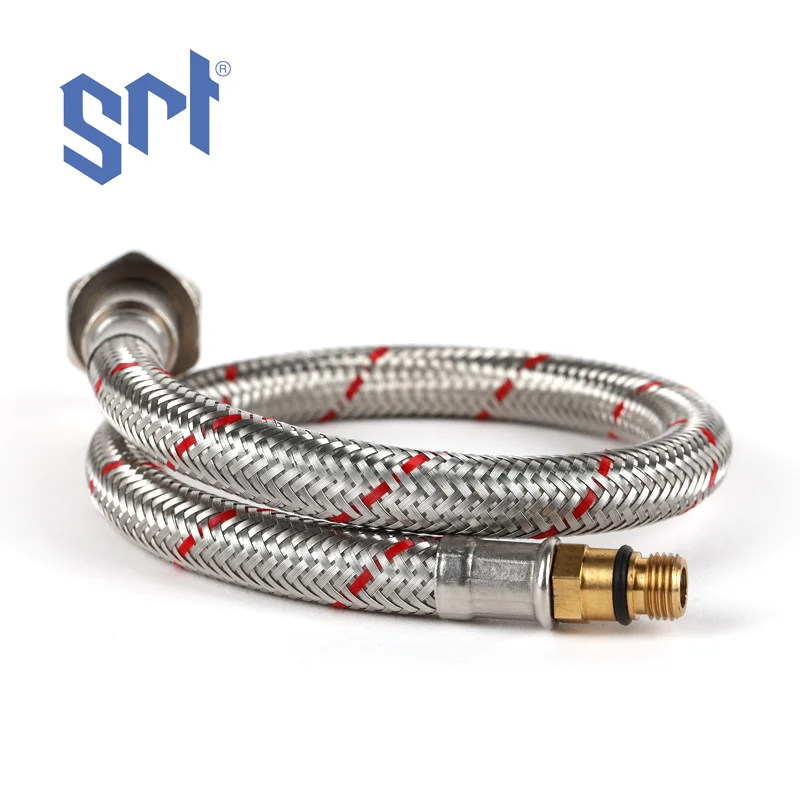 2 Inch Raffinate Line F1/2 Inch 12'' 16'' 40cm Stainless Steel Braided Flexible Water Inlet ...