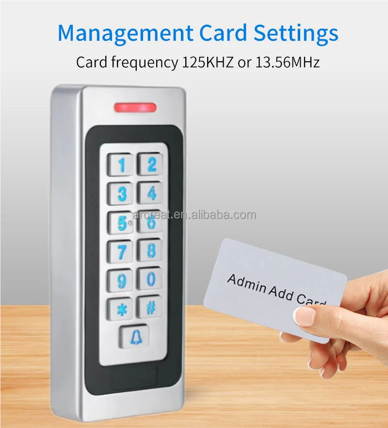 Access Control Keypad - 125khz RFID Card Reader System