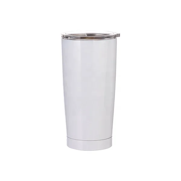 20 oz Stainless Steel Tall Tube Thermal Tumbler - White – Blank Sublimation  Mugs