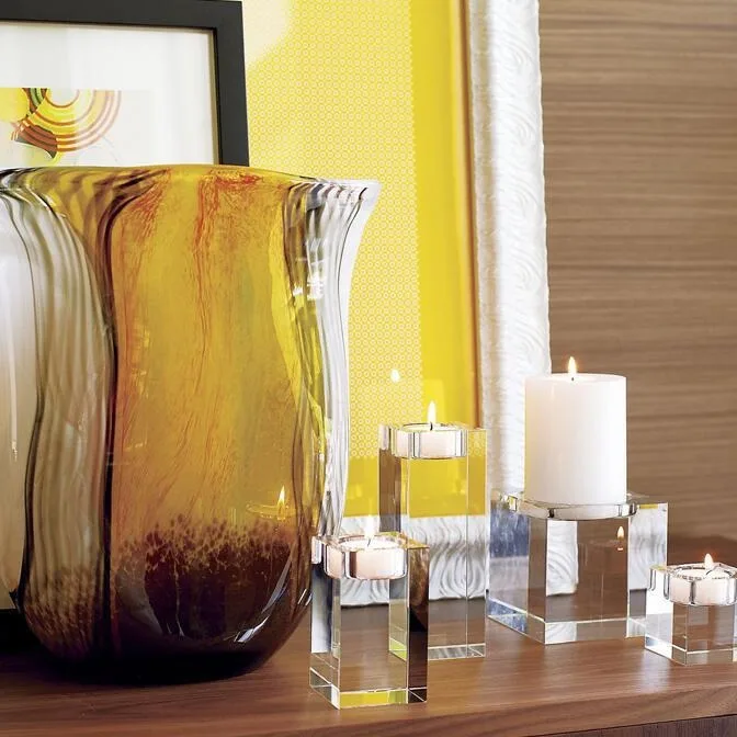 Honor of Crystal Votive Modern Candle Holder Acrylic Candle Holders Lanterns and Candle Jars