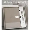 Gray AI notebook+ powerbank+recorder+translator+knowledge base