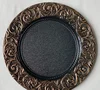 Negro con borde de bronce