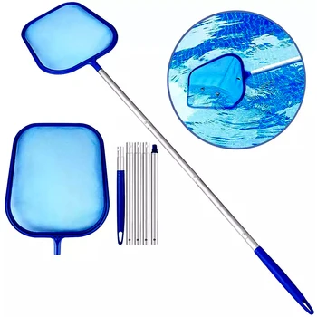 Swimming Pool Leaf Skimmer Net With Telescope Pole Pool Leaf Rake Vacuum Pool Cleaning Accessories
