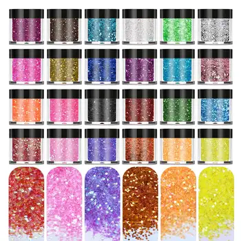 Osbang hot sale product 10ml 12 colors glitter powder for epoxy resin and uv resin DIY crafts