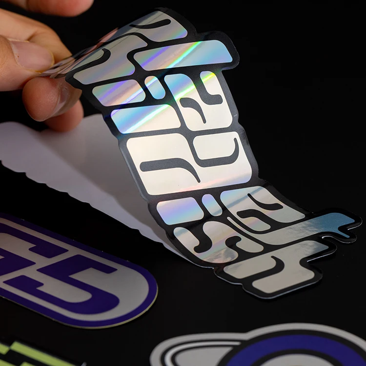 Customized Printing Hologram Vinyl Stickers Maker Waterproof Permanent Adhesive PVC Custom Brand logo Decorative Stickers