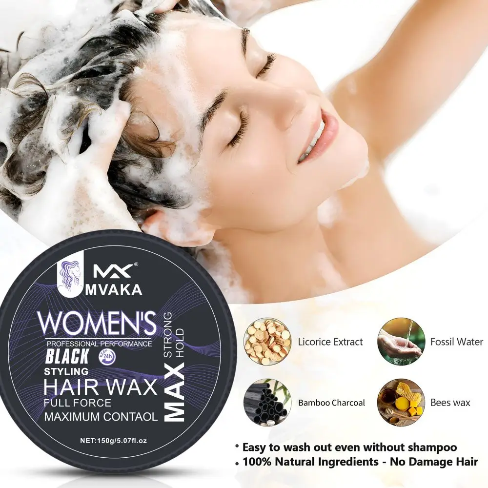 MVAKA Curl Edge Control Wax - Organic Hair Styling Paste