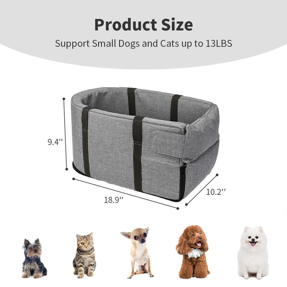 Hot selling travel portable dog car booster seat bed details