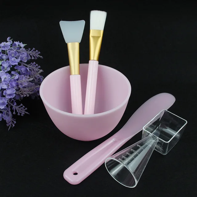 Wholesales Makeup Silicone Product DIY Beauty Silicone Face Mask Brush Flexible Mask Mixing Bowl Set