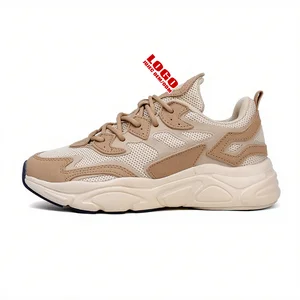 Custom Women Chunky Platform Mesh Sneakers Men New Breathable Trainers Lace-up Vulcanized Shoes Female Dad Casual Sports Shoes