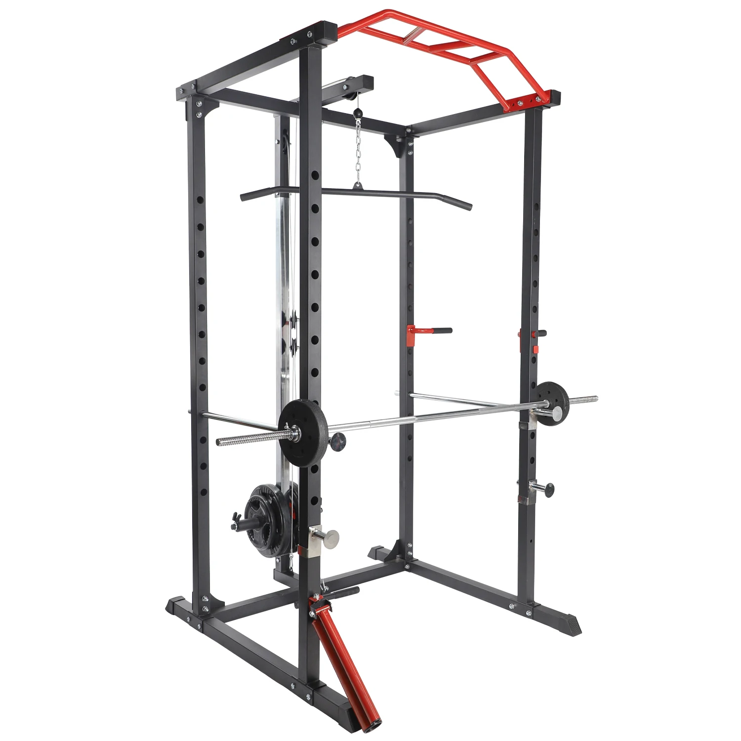 squat rack lat pulldown