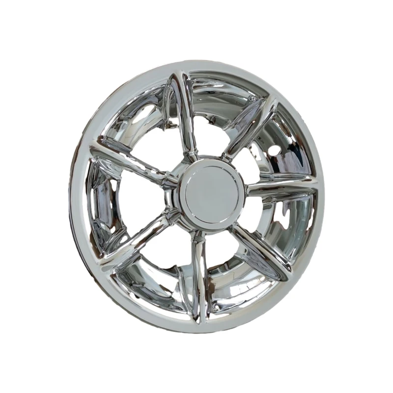 High Quality Golf Cart 10" Wheel Cover 7 Spoke Chromed ABS Golf Cart Wheel Cover factory