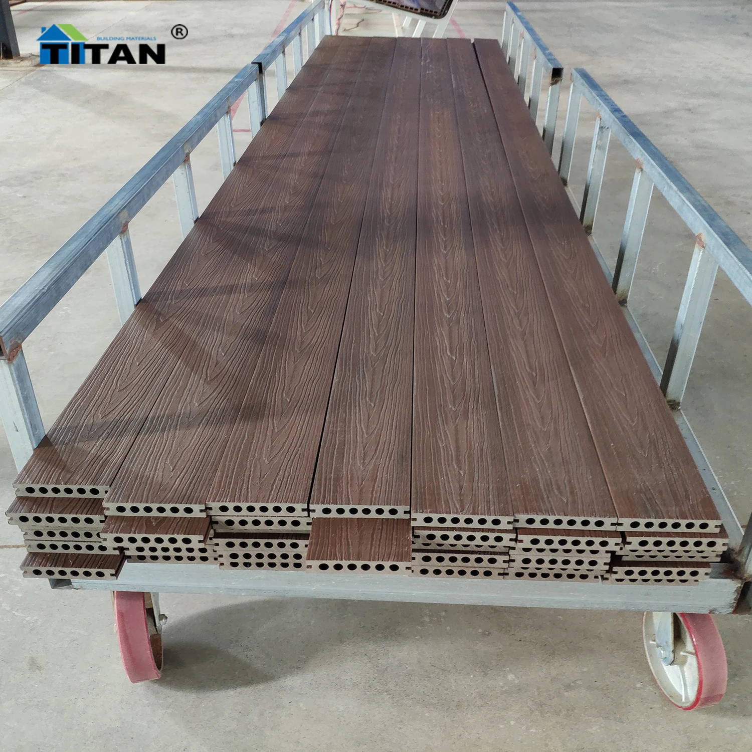 New Technology Wpc 3D Embossed Composite Decking